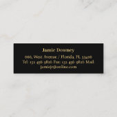 Carte de nom Turquoise moderne et élégant (Dos)