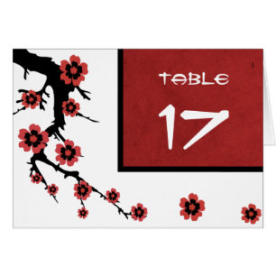 Carte de nombre de Tableau de Sakura de fleurs de