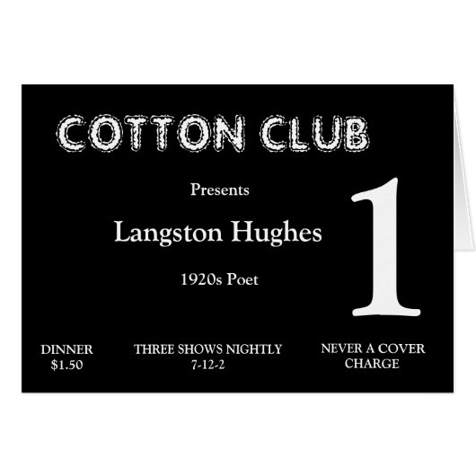 carte de nombre de Tableau des années 1920 (Devant horizontal)