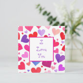 Carte de nombreux coeurs (Debout devant)