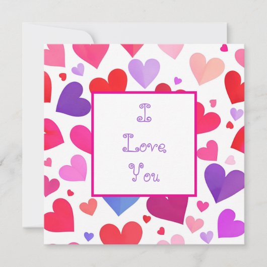 Carte de nombreux coeurs (Devant)