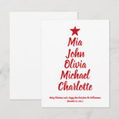 Carte de noms de famille de script personnalisé (Devant / Derrière)