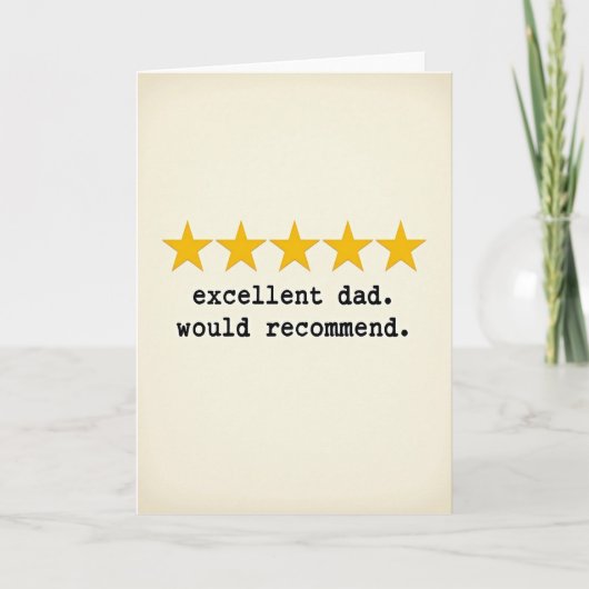 Carte de notation Papa Recommanderait (Devant)