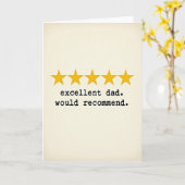 Carte de notation Papa Recommanderait (Fleur jaune)