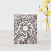 Carte de note (Fleur jaune)