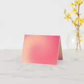 Carte de note à balayage rose (Fleur jaune)