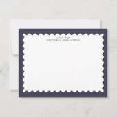 Carte de note à bordure inspirée du timbre Navy fo (Devant)