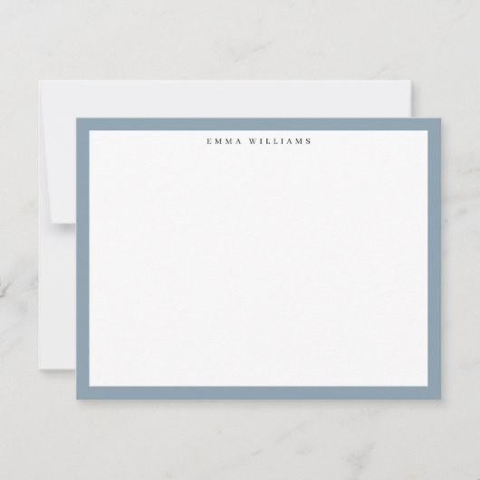 Carte de note à cadre bleu (Devant)
