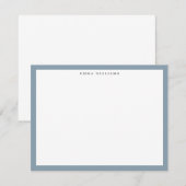 Carte de note à cadre bleu (Devant / Derrière)