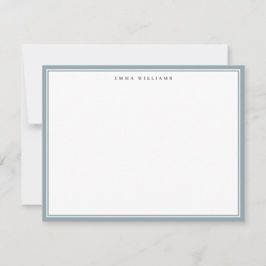 Carte de note à cadre bleu poussiéreux (Devant)