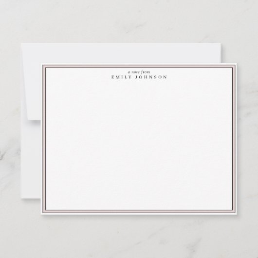 Carte de note à cadre crème (Devant)