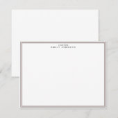 Carte de note à cadre crème (Devant / Derrière)