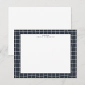Carte de note à cadre en grille sombre (Devant / Derrière)