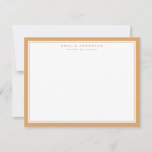 Carte de note à cadre en miel doux (Devant)