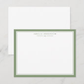 Carte de note à cadre en vert mousse (Devant / Derrière)