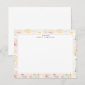 Carte de note à cadre floral (Devant / Derrière)