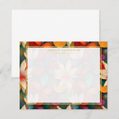 Carte de note à cadre floral (Devant / Derrière)