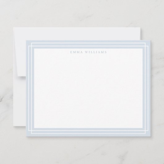 Carte de note à cadre gris doux (Devant)