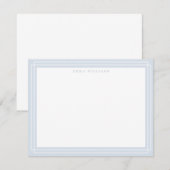 Carte de note à cadre gris doux (Devant / Derrière)