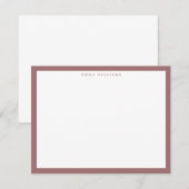 Carte de note à cadre mauve (Devant / Derrière)