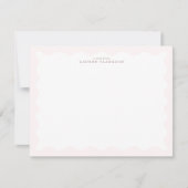 Carte de note à cadre ondulé rose bébé (Devant)