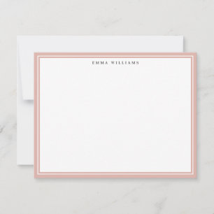 Carte de note à cadre rose