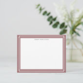 Carte de note à cadre Rose Poussiéreuse (Debout devant)