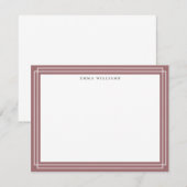 Carte de note à cadre Rose Poussiéreuse (Devant / Derrière)