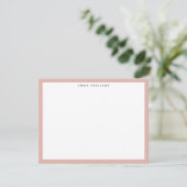 Carte de note à cadre rose tendre (Debout devant)