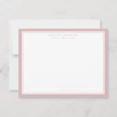 Carte de note à cadre rose tendre (Devant)