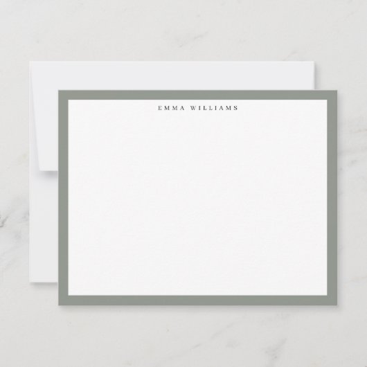 Carte de note à cadre sauge (Devant)