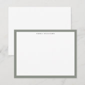 Carte de note à cadre sauge (Devant / Derrière)