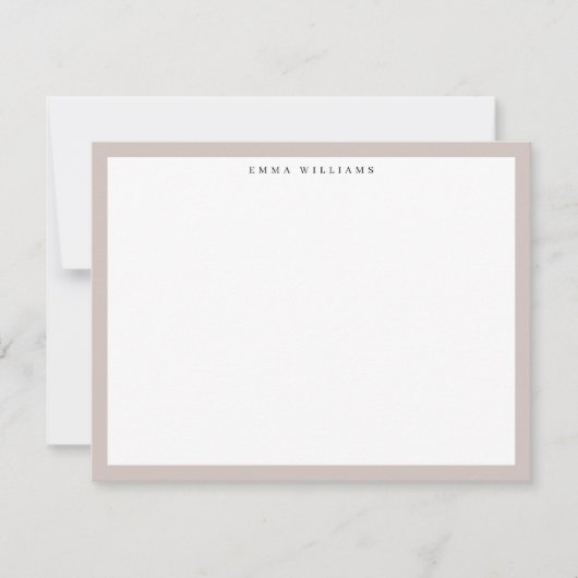 Carte de note à cadre taupe (Devant)