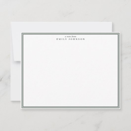 Carte de note à cadre vert (Devant)