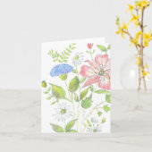 Carte de note à fleurs (Fleur jaune)
