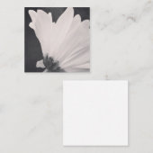 Carte de note à fleurs noir et blanc avec côté bla (Devant / Derrière)