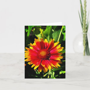 Carte de note à fleurs ouverte