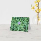 Carte de note à fleurs violettes (Fleur jaune)