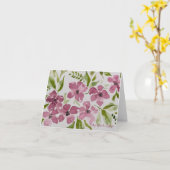 Carte de note à fleurs violettes/carte de voeux (Fleur jaune)