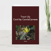 Carte de note à la truite (Dos)