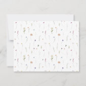 Carte de note à motif de prairie de fleurs sauvage (Dos)