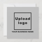 Carte de note à plat Carré gris de marque d'entrep (Dos)