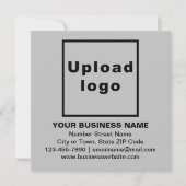 Carte de note à plat Carré gris de marque d'entrep (Devant)