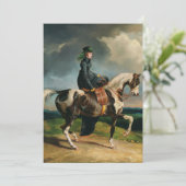 Carte de note à plat de cavalière (Debout devant)