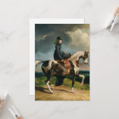Carte de note à plat de cavalière (Devant/Arrière en situation)