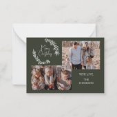 Carte de note à plat de Noël de famille (Devant)