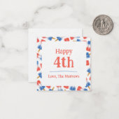 Carte de note à plat Popsicle de couleur aquarelle (Devant/Arrière en situation)