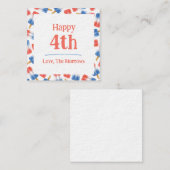 Carte de note à plat Popsicle de couleur aquarelle (Devant / Derrière)