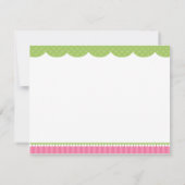 Carte de note à plat rose Fairy (Dos)