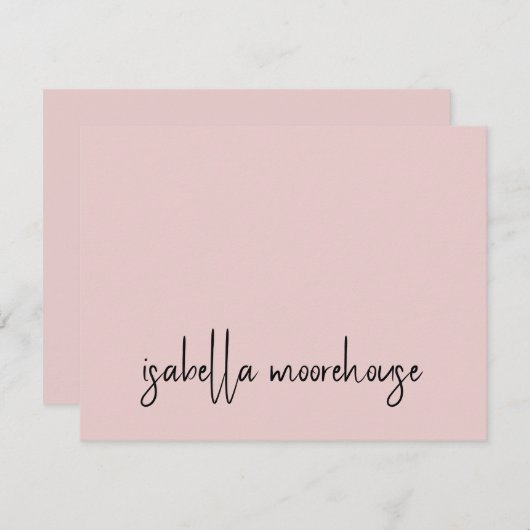 Carte de note à plat rose vif du nom de script mod (Devant / Derrière)